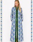 Cobalt Blue Trellis Duster