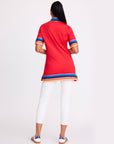 Tassley Red Sport Tunic with Royal & Navy