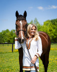 Tassley White Sport Tunic with Brown & Orange