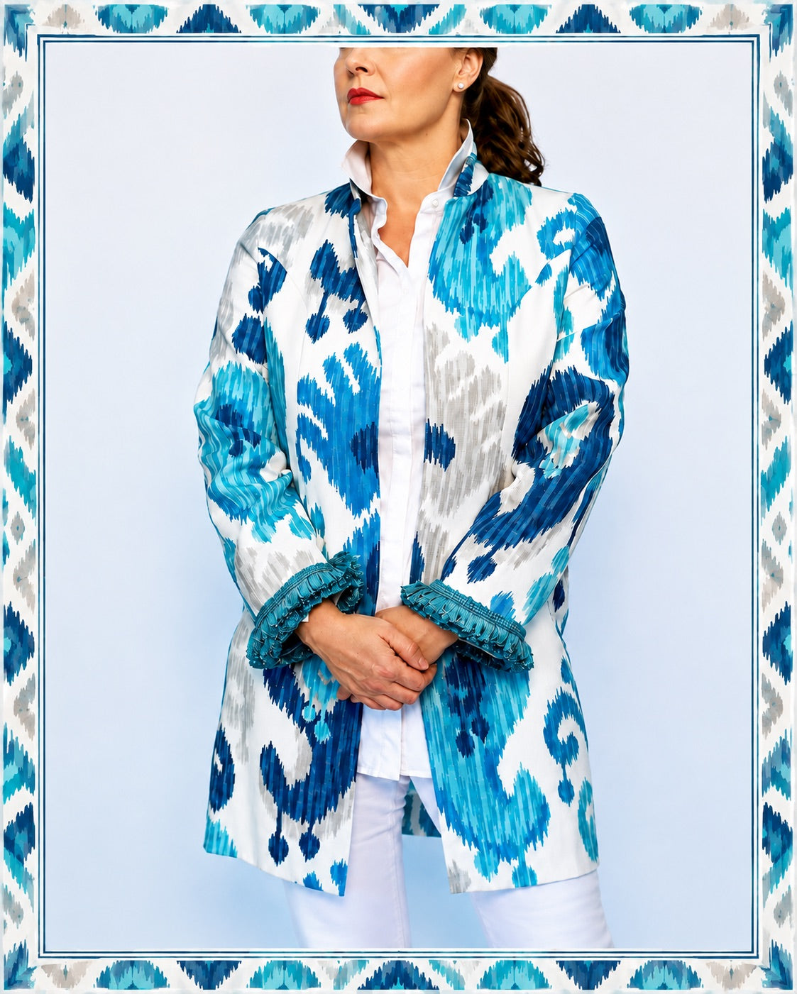 The Azure Ikat Toppic