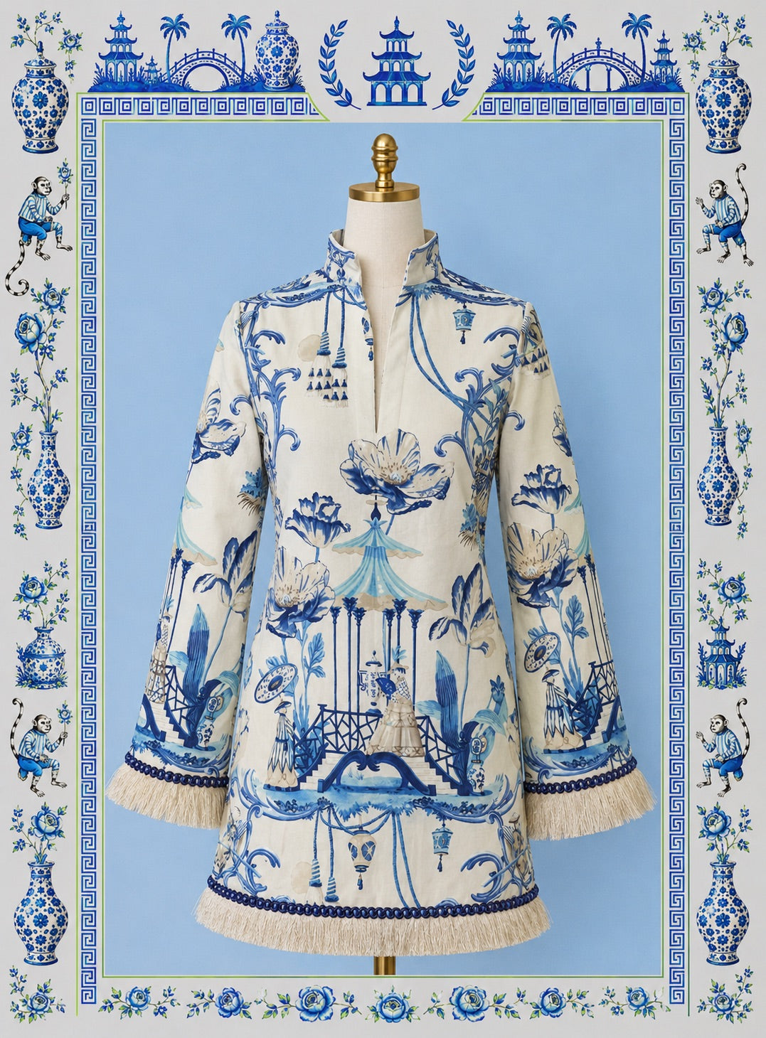 East of the Moon Tunic in Porcelain