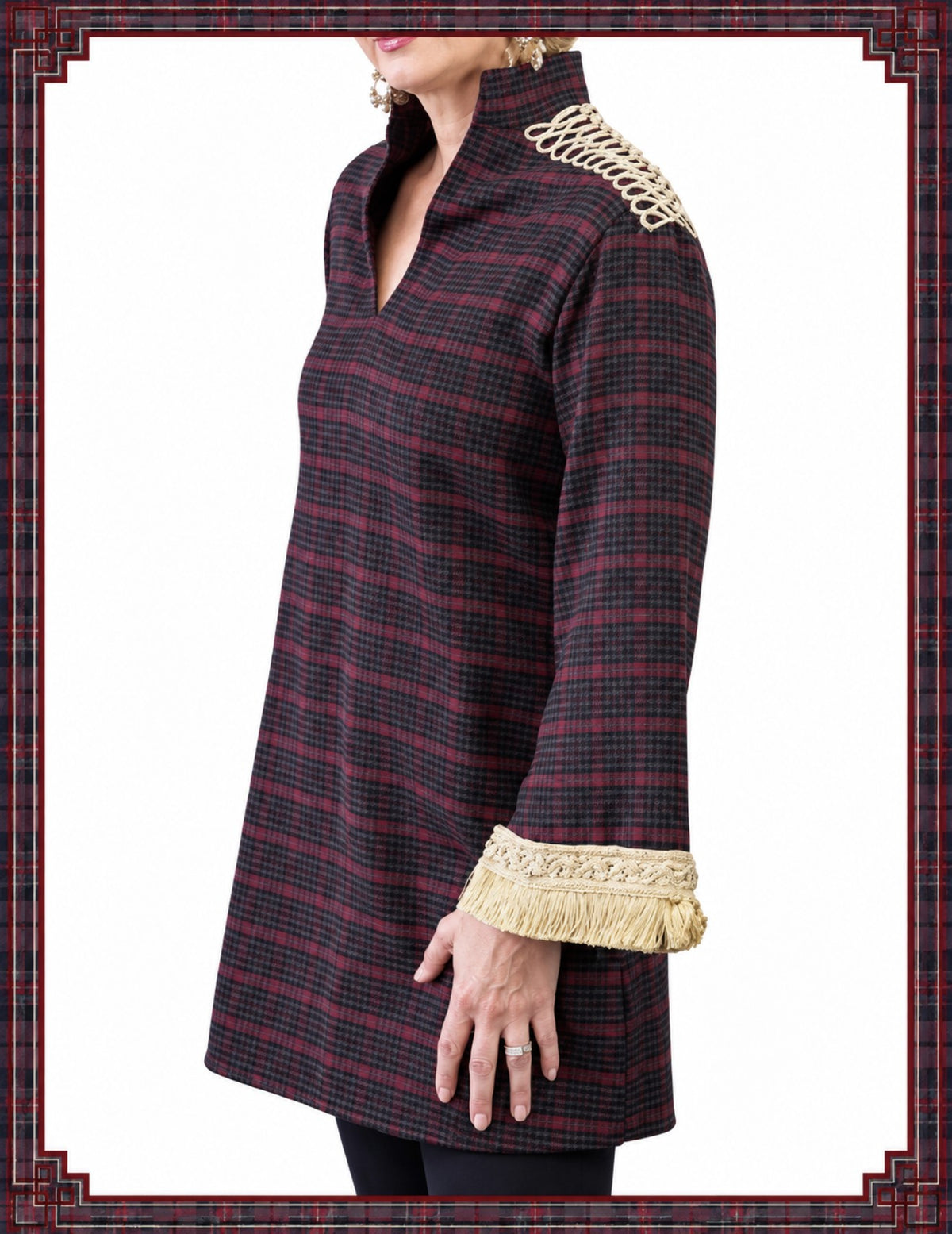 Gilded Houndstooth Tunic