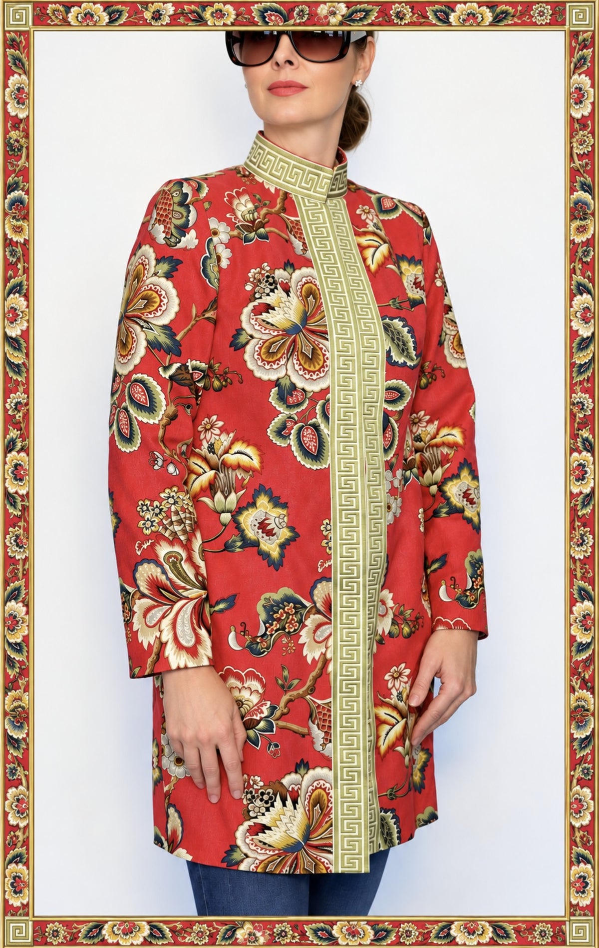 The Scarlet Chinoiserie Floral Topper