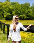 Tassley White Sport Tunic with Brown & Orange