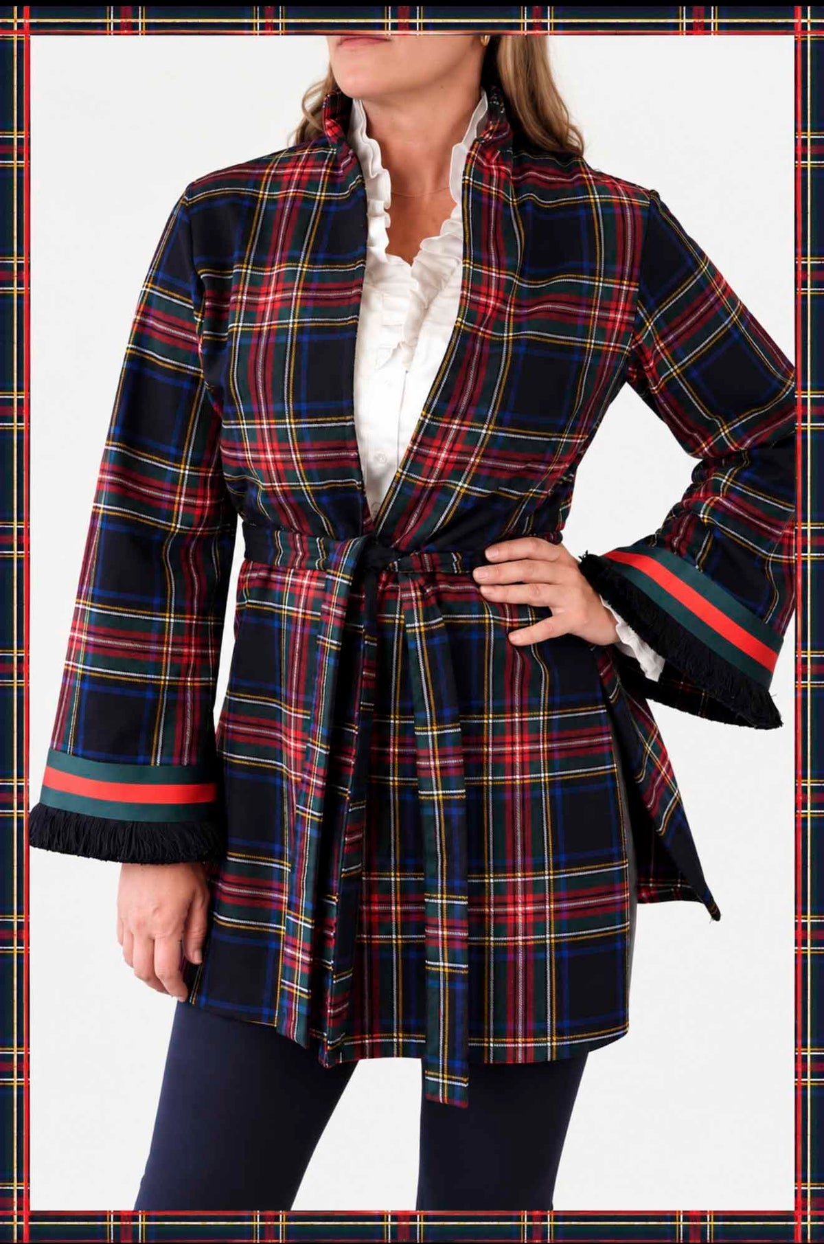 Stewart Tartan Toppic in Black