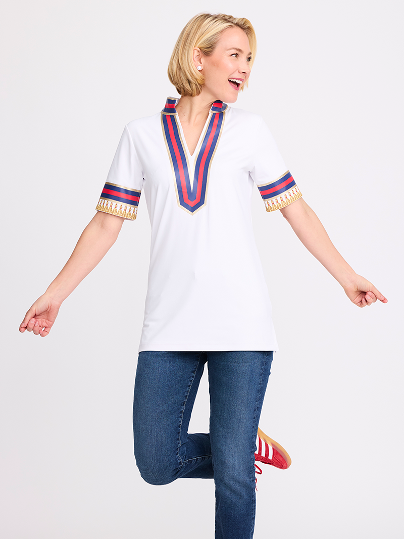 Sport Tunic - Navy &amp; Red